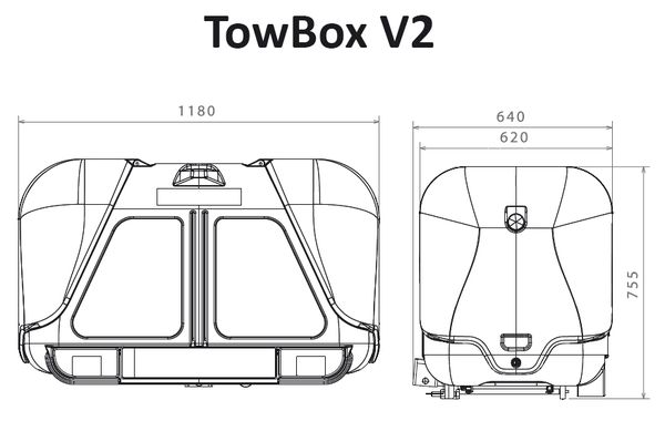 TowBox System BOX System DOG V2, grün, seitl. Beladung